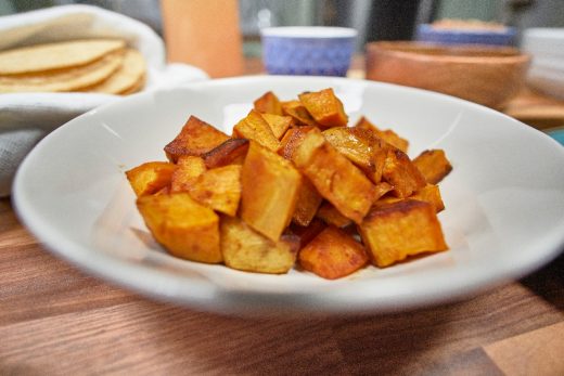 Cumin-roasted sweet potatoes