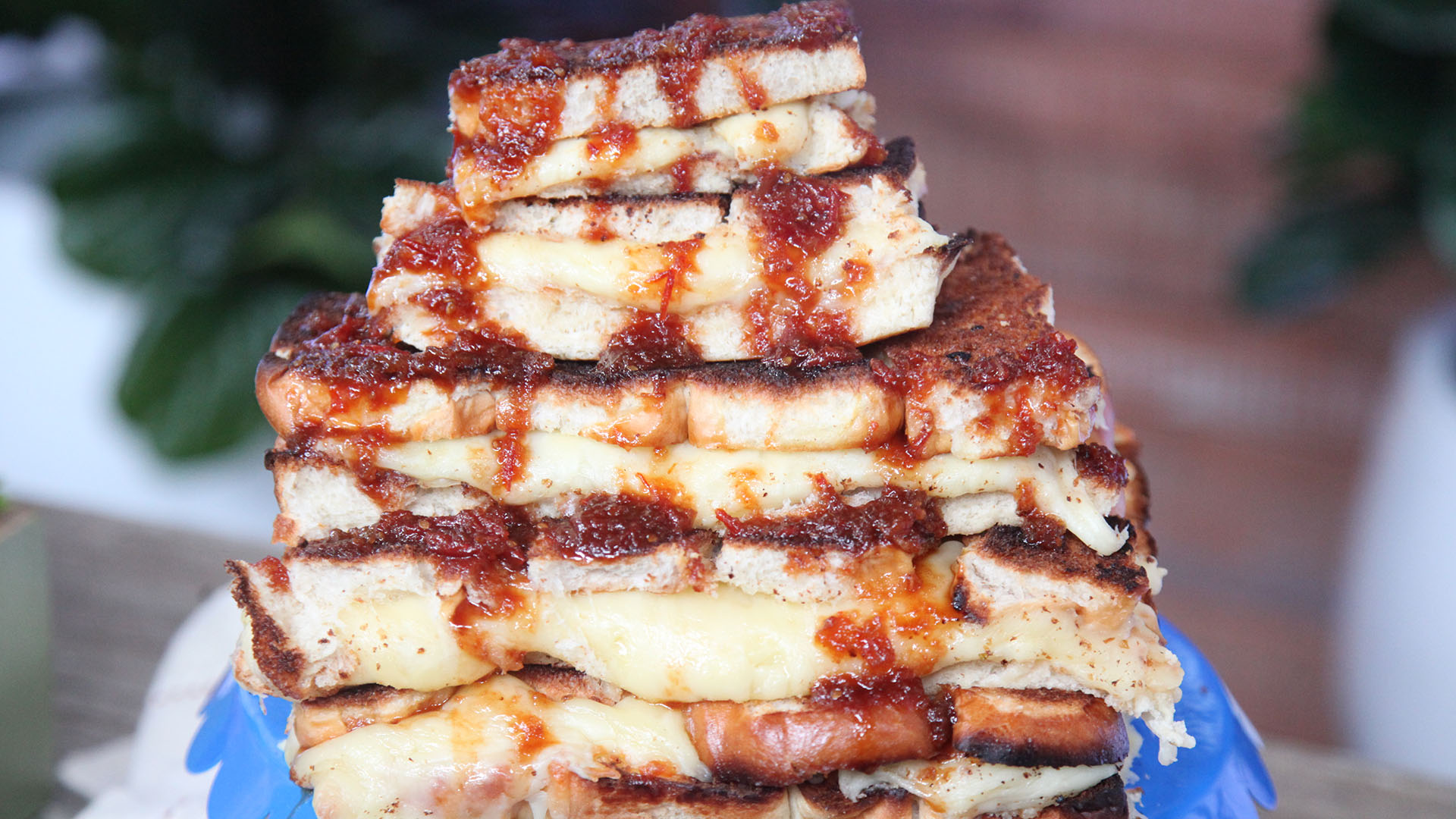 Grilled cheese tower