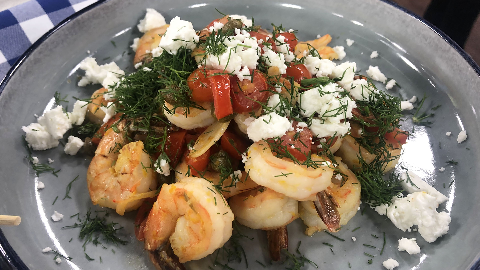 Greek feta garlic shrimp