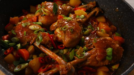 Spicy turkey stew (turkey-bokkeum-tang)