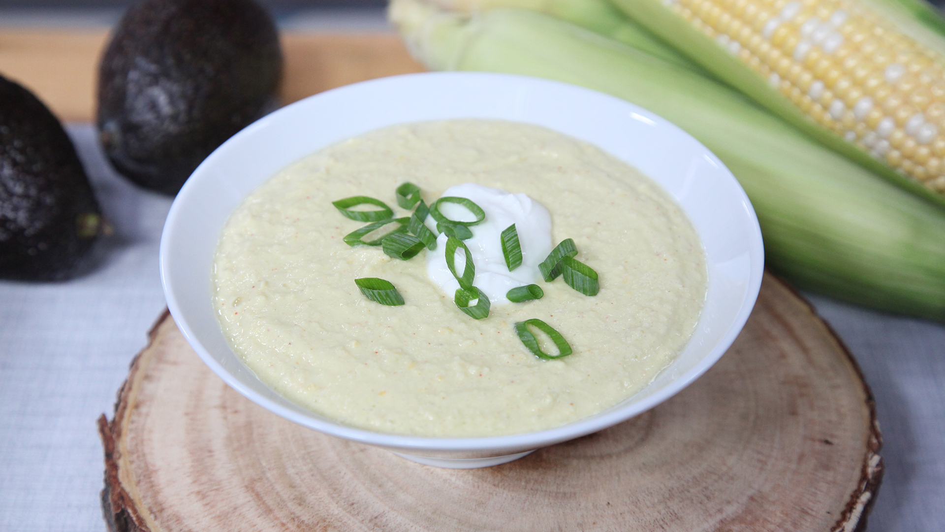 Chilled sweet corn soup