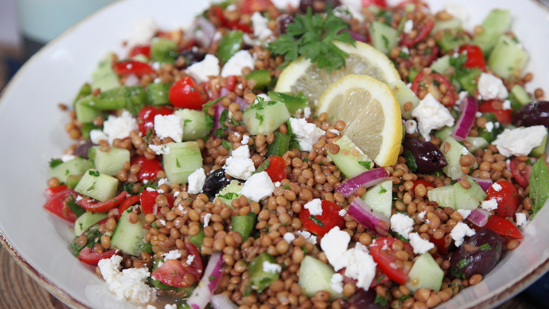 Greek lentil salad