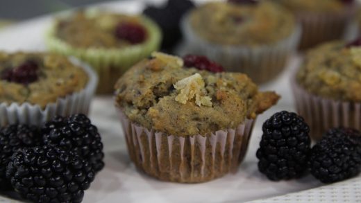 Blackberry ginger muffins