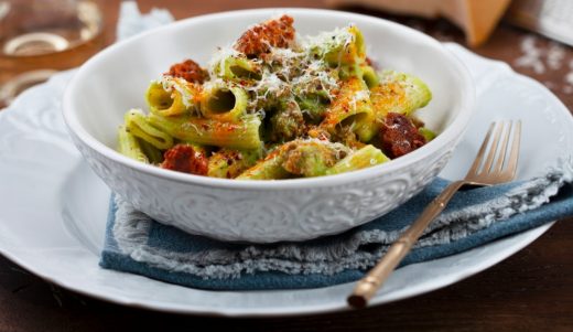 Broccoli and sausage rigatoni