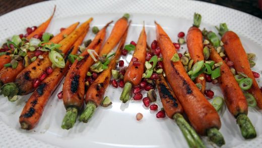 Honey-harissa roasted carrots