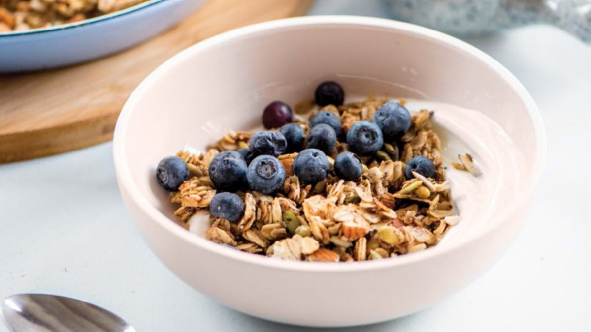 Salted caramel stovetop granola