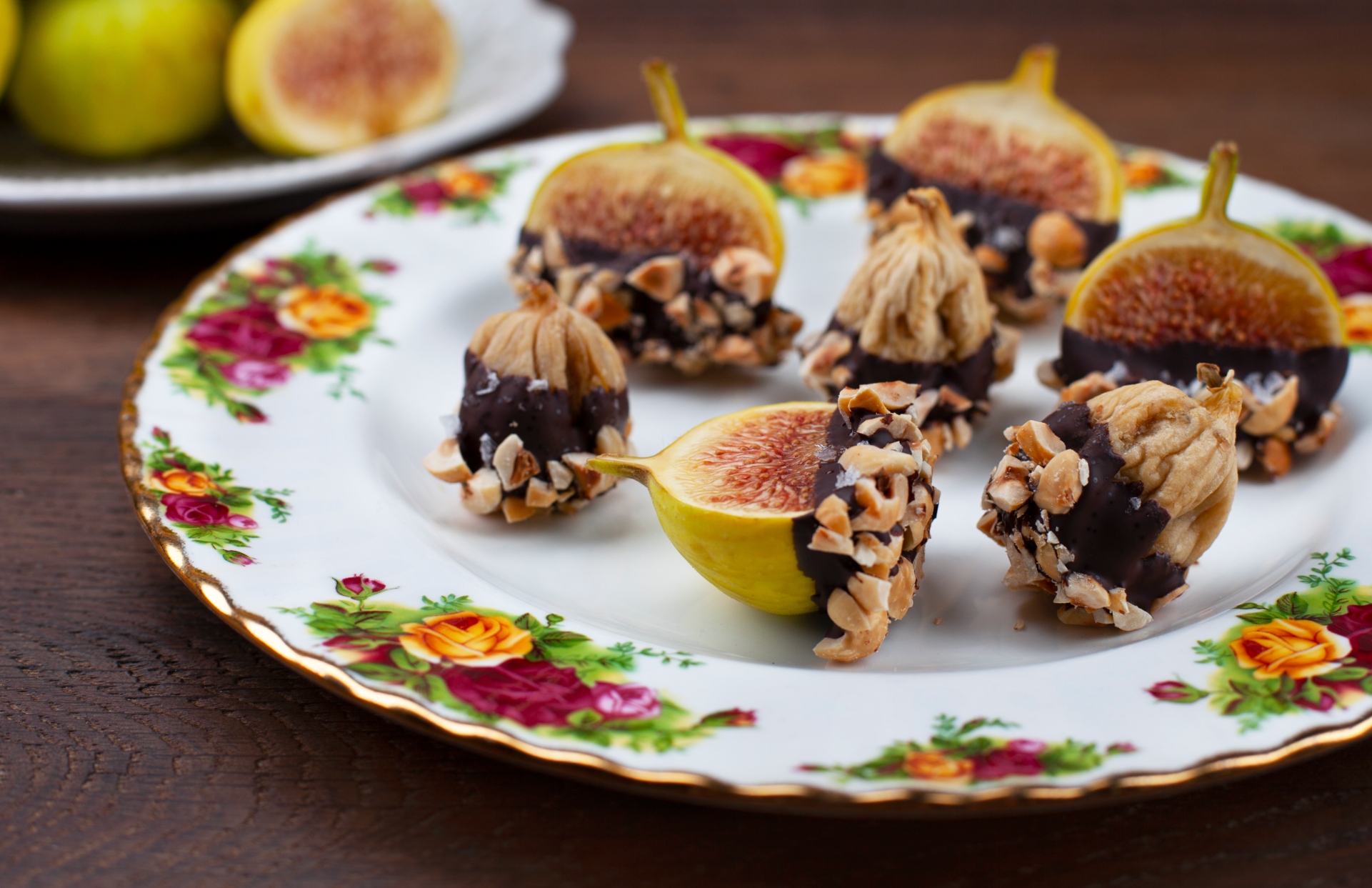 Chocolate-covered figs