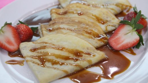 Salted caramel crepes