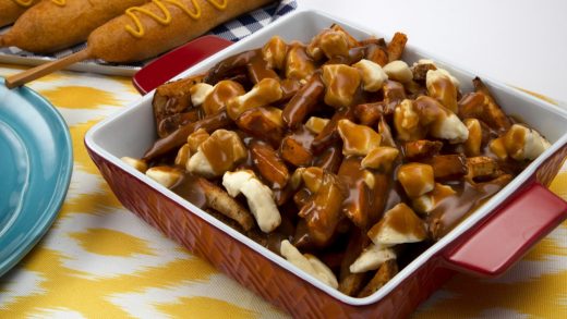 Oven baked poutine
