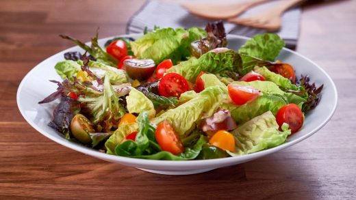 Salad with mustard maple vinaigrette