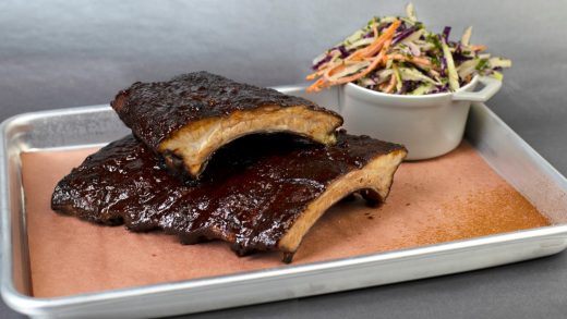 Cocoa-rubbed baby back ribs