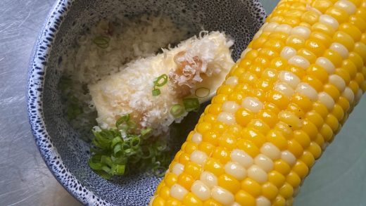 Roasted garlic parmesan butter for corn