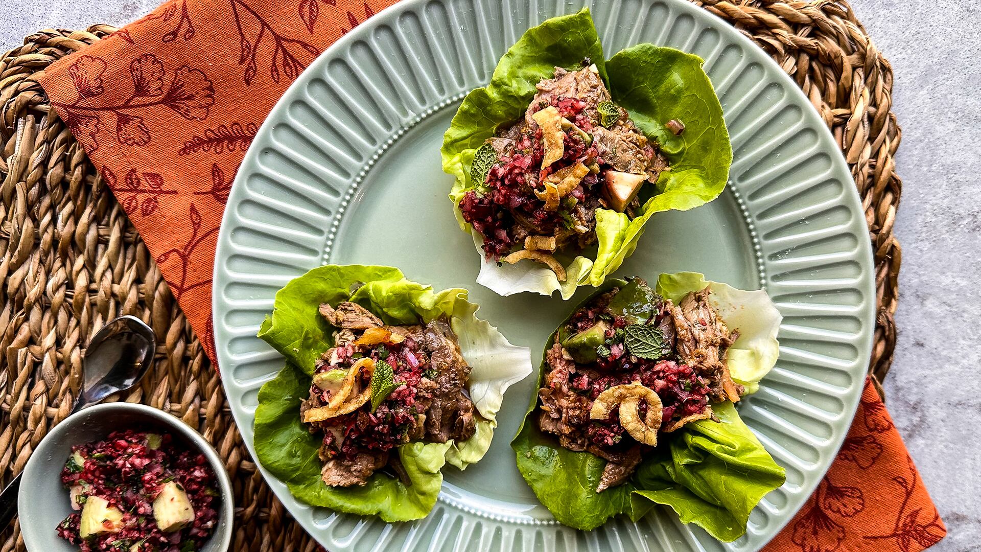 Chef Devan Rajkumar's Herb and Garlic Roasted Lamb Tacos with Cranberry ...