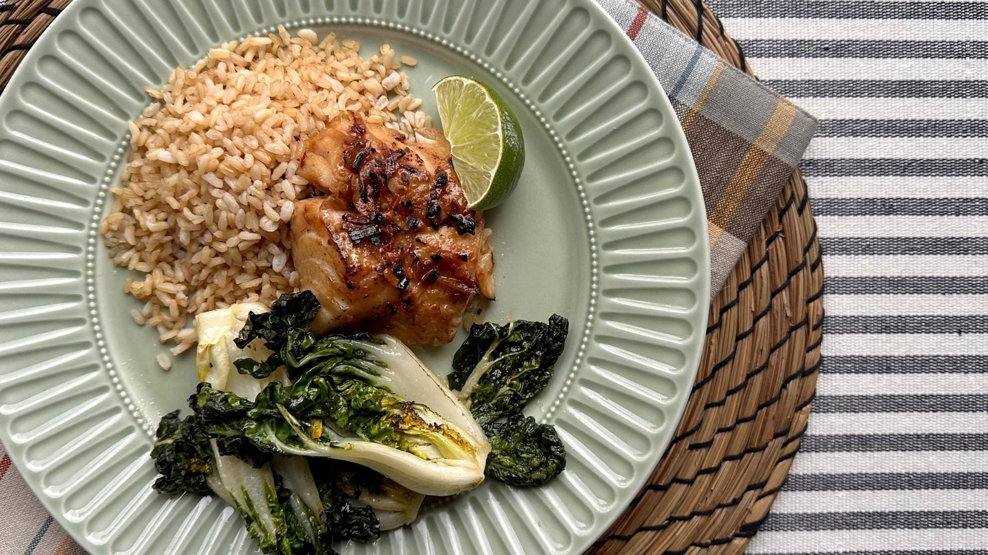 Shahir Massoud's Air-Fryer Coconut-Glazed Cod With Bok Choy