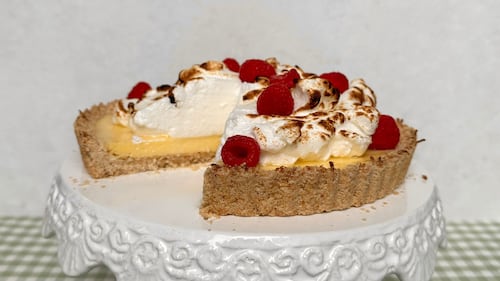 Lemon Meringue Pie with Coconut-Matzo Crust