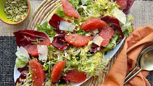 Bitter Greens Salad with Grapefruit Vinaigrette