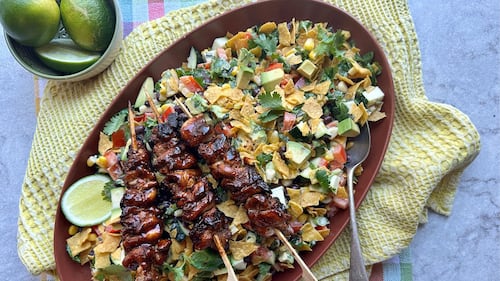 Chipotle-Raspberry Chicken Skewers
