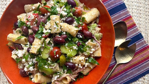 Roasted Eggplant Pasta Salad