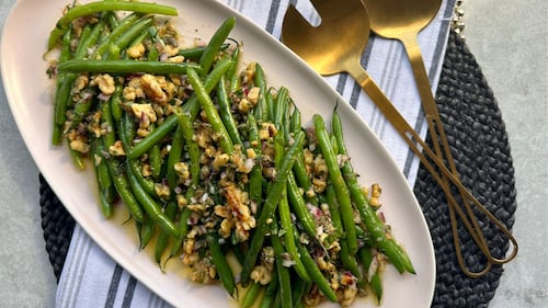 Green Beans with Caper Walnut Vinaigrette