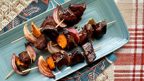 The “Nish” Kabob with Sweet Potato & Maple Glaze