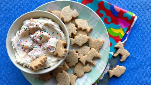 Mini Cookies with Sprinkle Icing Dip