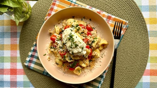 Sausage & Garlic Pasta with Whipped Ricotta