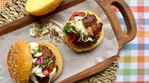 Thai Curry Turkey Burgers with Slaw