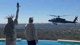 U.S. army investigating after helicopters hovered alongside Kid Rock’s swimming pool as he saluted